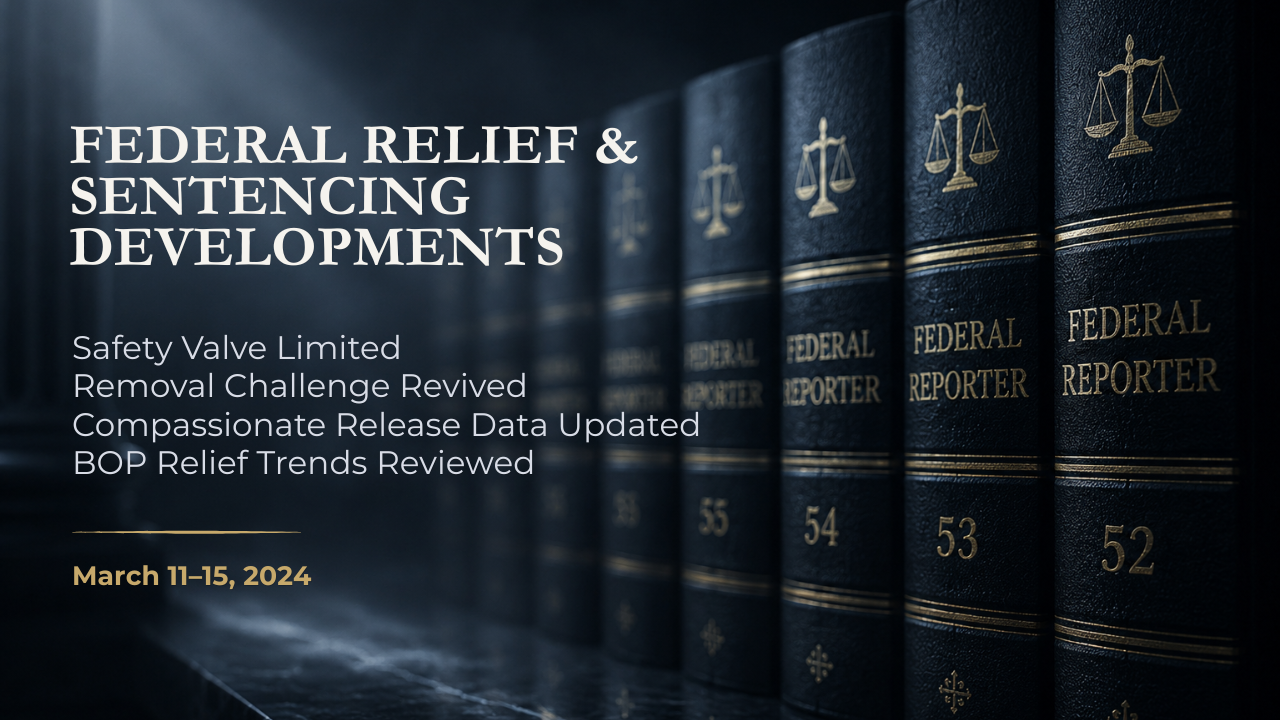 Federal Relief & Sentencing Developments — March 11–15, 2024