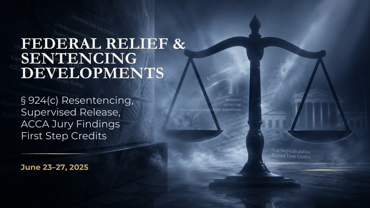 Federal Relief & Sentencing Developments — June 23–27, 2025