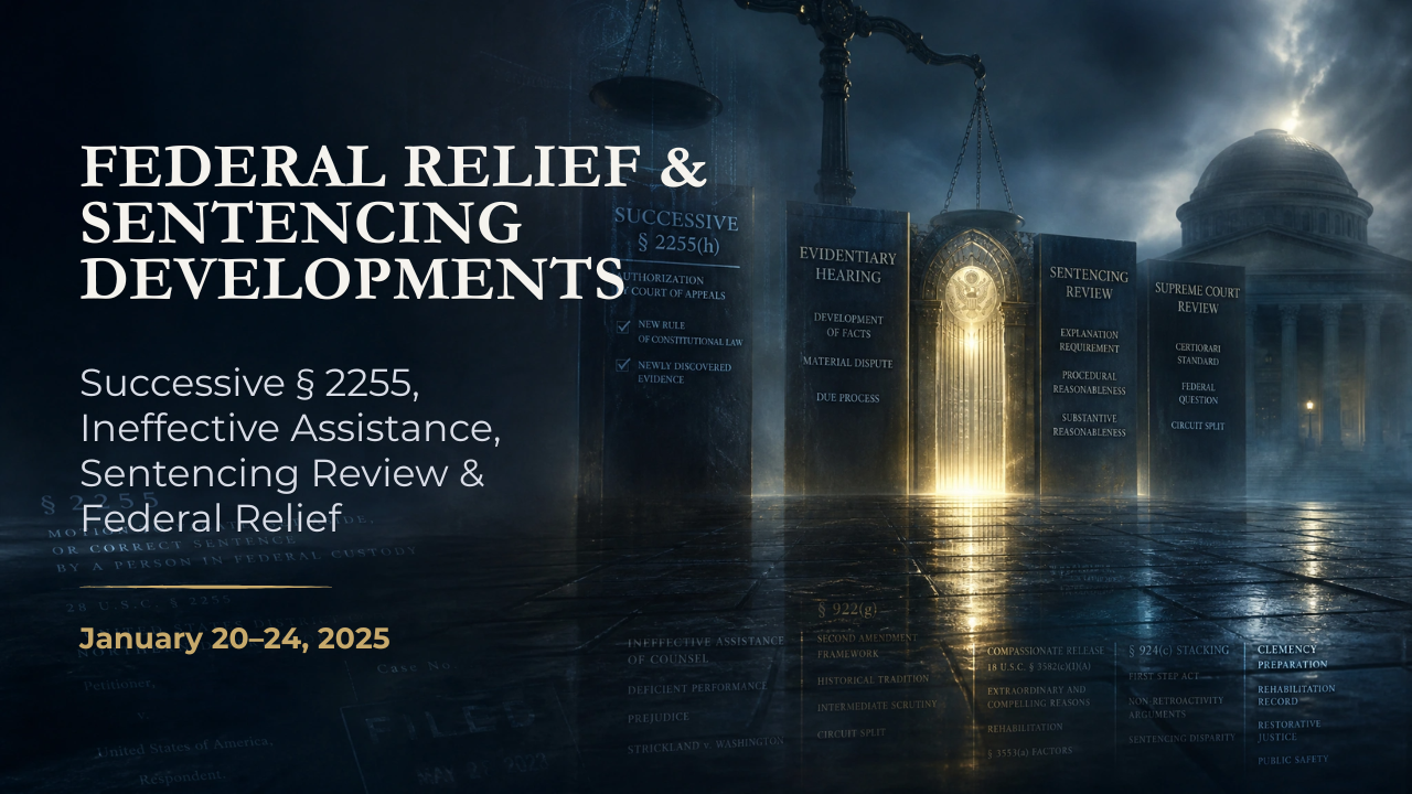 Federal Relief & Sentencing Developments — January 20–24, 2025