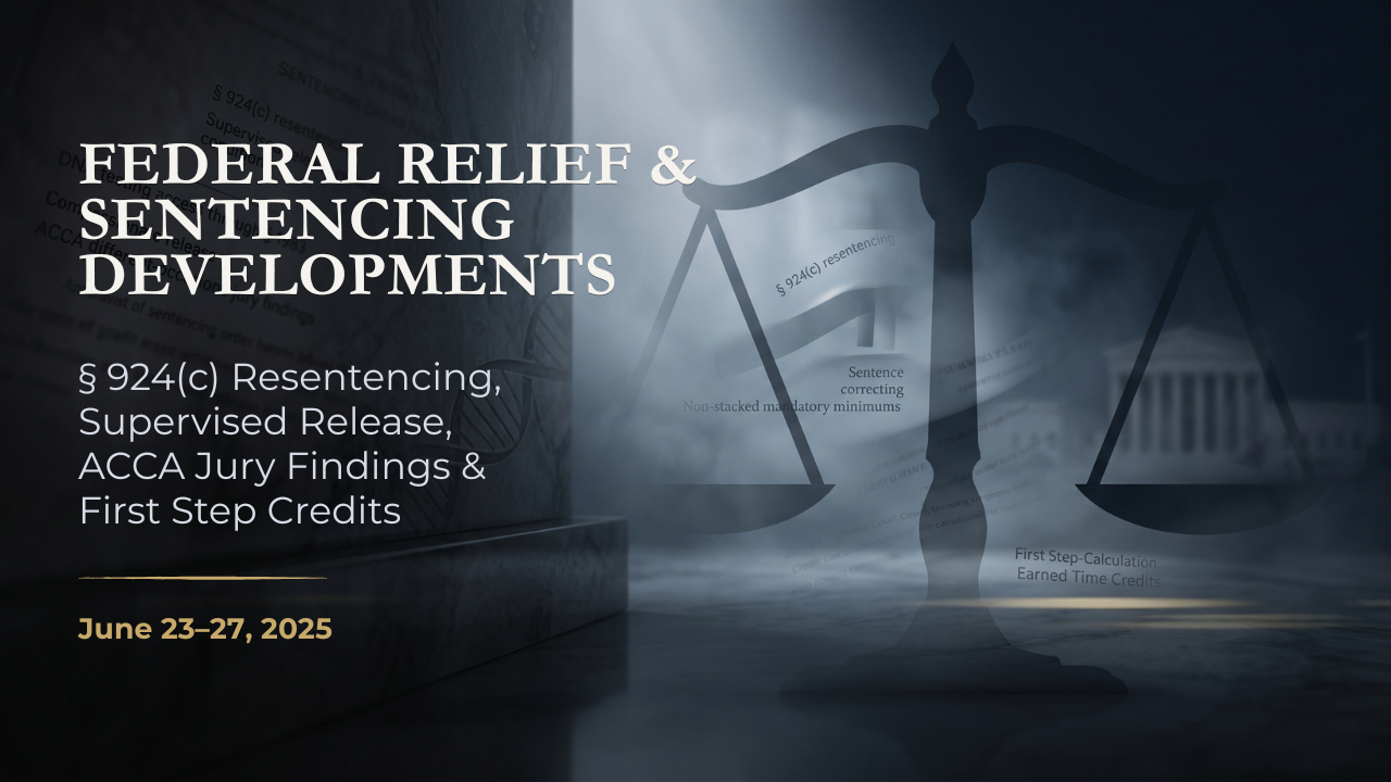 Federal Relief & Sentencing Developments — June 23–27, 2025